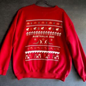 Australia Zoo Red Sweatshirt Home Of The Crocodile Hunter XL
